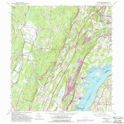 YellowMaps Cementon NY topo map, 1:24000 Scale, 7.5 X 7.5 Minute, Historical, 1963, Updated 1988, 26.9 x 21 in - Tyvek