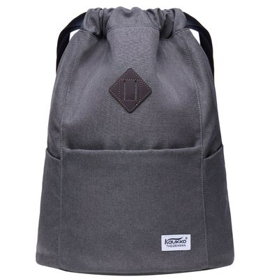 KAUKKO Drawstring Sports Backpack Gym Yoga Bag Shoulder Rucksack for Men and Women GREY 29.44L