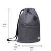 KAUKKO Drawstring Sports Backpack Gym Yoga Bag Shoulder Rucksack for Men and Women GREY 29.44L view 2