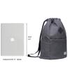 KAUKKO Drawstring Sports Backpack Gym Yoga Bag Shoulder Rucksack for Men and Women GREY 29.44L view 3