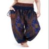 Lannaclothesdesign Women's Smocked Waist Boho Flowy Yoga Harem Pants Hippie Clothes (M, Dark Blue) view 1