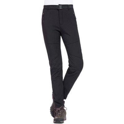 ZOOB MILEY Women Outdoor Hiking Pants Waterproof Windproof Thermal Fleece Softshell Pants Black Tag M