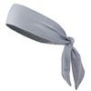 Kenz Laurenz Headbands Tie on Headband for Women Men Running Athletic Hair Head Band Elastic Sports, Basketball, Stetchy Yoga Workout Sweatbands Adjustable Non-Slip Moisture Wicking (Gray) view 2