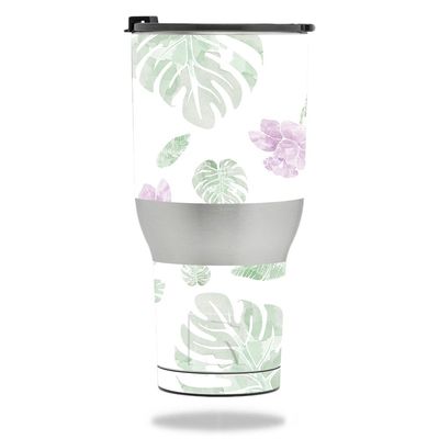 MightySkins Skin Compatible with RTIC Tumbler 40 oz. (2017) - Water Color Flowers | Protective, Durable, and Unique Vinyl Decal wrap Cover | Easy to Apply, Remove, and Change Styles | Made in The USA