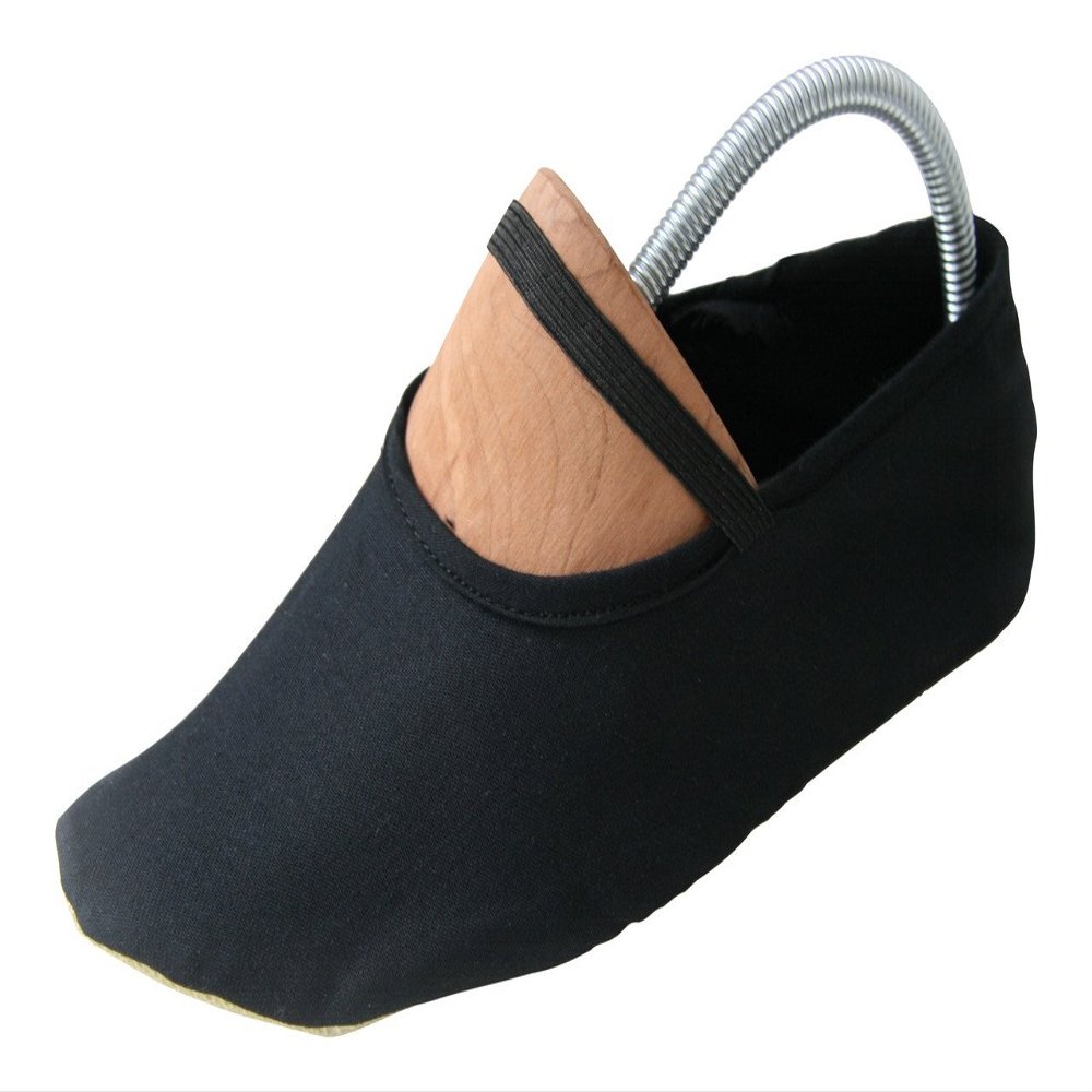 Eurythmy Gymnastic Cotton Shoes for Men with Non-Slip Rubber Sole - Designed for Waldorf Schools - Suitable for Ballet, Dance, Trampoline, Deadlift Black