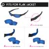PapaViva Replacement Lenses for Oakley Flak Jacket OO9008 63mm Sunglass Chrome Silver Pro+ Anti-reflective Polarized view 2