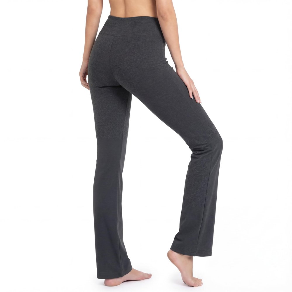 Nirlon Straight Leg Yoga Pants - Straight Leg Leggings for Women Breathable Leggings for Yoga Regular & Plus Size Pants for Gym (10 30" Inseam, Charcoal)
