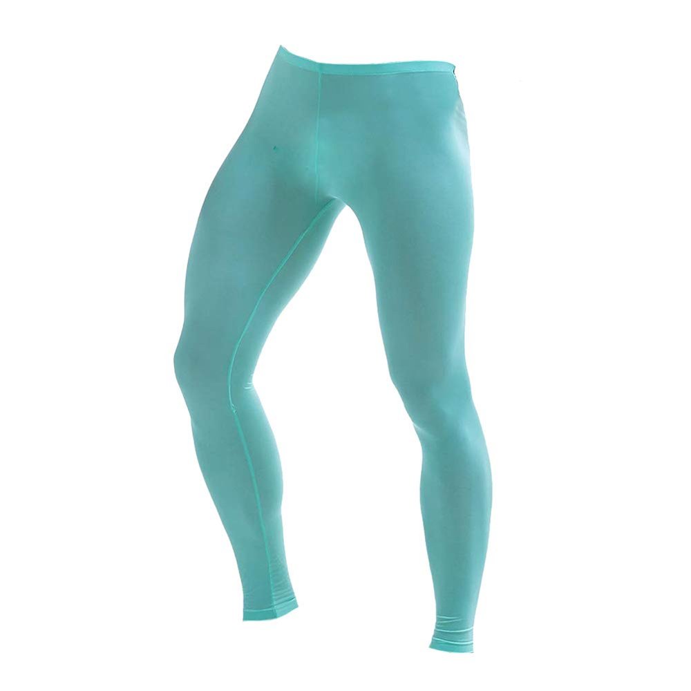 K-Men Men Breathable Blue Ice Silk Yoga Compression Base Layer Pants Underwear M