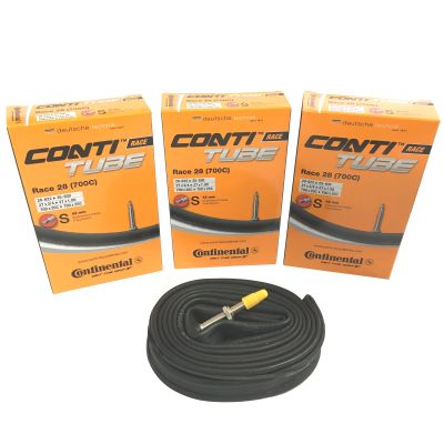 Continental Bike Inner Tubes Unisex's Race 28 Inner Tube Pack, Black, 700c