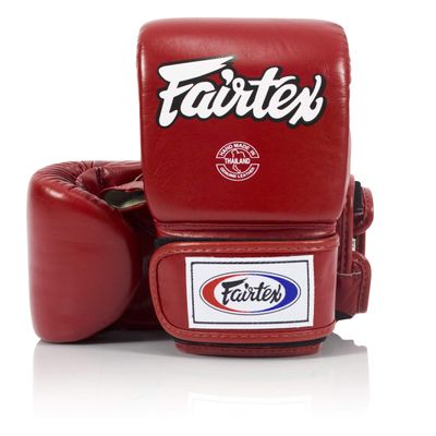 Fairtex TGO3 Muay Thai Boxing Gloves for Men, Women, Kids | Special Open Thumb Design | MMA Gloves| Premium Quality, Light Weight & Shock Absorbent Boxing Gloves (Red/XLarge)
