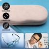 MyEyeglassCase Glasses Case Hard Shell for Small - Medium Frames - Eyeglass Clam Shell Hard Case for Men & Women - Travel Eyewear Holder with Cleaning Fabric Cloth - Protective Storage - AS196 Lt Grey view 4