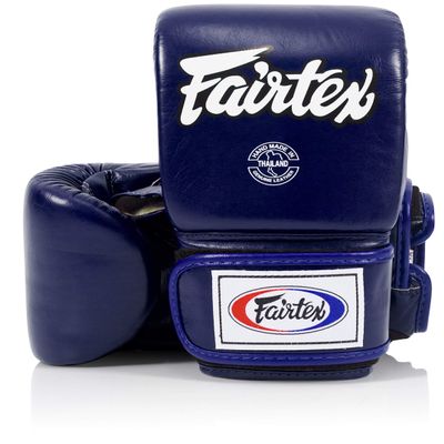 Fairtex TGO3 Muay Thai Boxing Gloves for Men, Women, Kids | Special Open Thumb Design | MMA Gloves| Premium Quality, Light Weight & Shock Absorbent Boxing Gloves (Blue/XLarge)