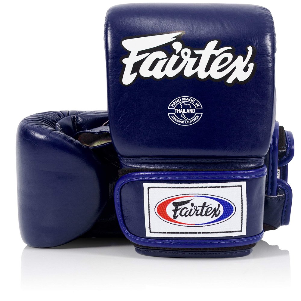 Fairtex TGO3 Muay Thai Boxing Gloves for Men, Women, Kids | Special Open Thumb Design | MMA Gloves| Premium Quality, Light Weight & Shock Absorbent Boxing Gloves (Blue/XLarge)