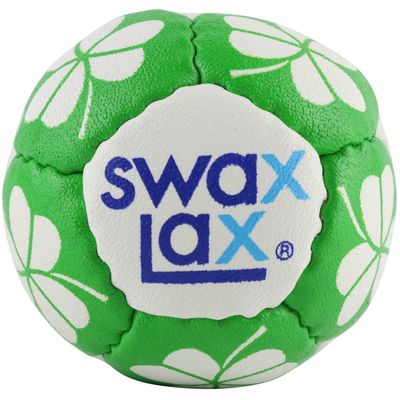 SWAX LAX Lacrosse Training Ball - Indoor Outdoor Practice Less Bounce & Rebounds (1 Shamrock)