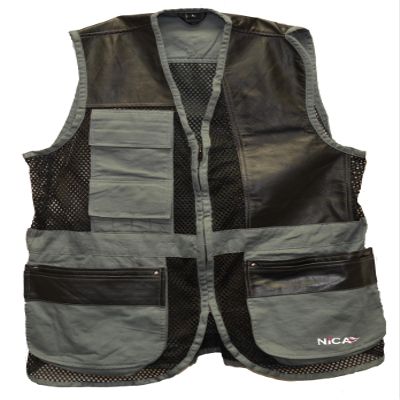 NICA Design6 Shooting Vest- Gray- Left Hand (as1, alpha, m, regular, regular, Medium)