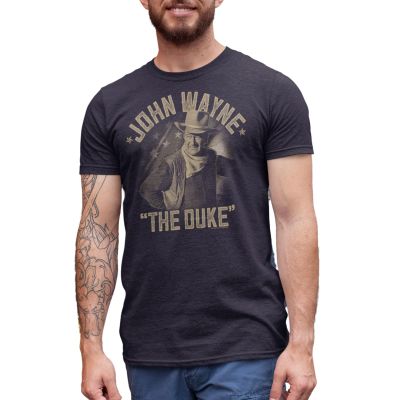 2Bhip John Wayne Icon Actor American The Duke Legend Western Adult T-Shirt - 3XL, Navy Heather