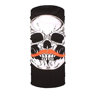 Disc Store Performance Dry Fit Facemask, Multifunctional Neck Gaiter Mask, Scarf, and Bandana - Protects Against the Sun, Wind and Outdoor Elements - Lightweight Microfiber Fabric - Skull
