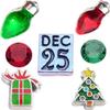 December 25th Christmas Day Charm Set for Floating Lockets view 1