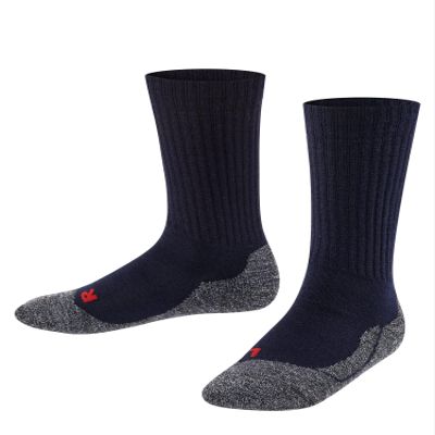 FALKE Unisex Kids Active Warm Hiking Socks, Merino Wool, Blue (Marine 6120), 7-9, 1 Pair