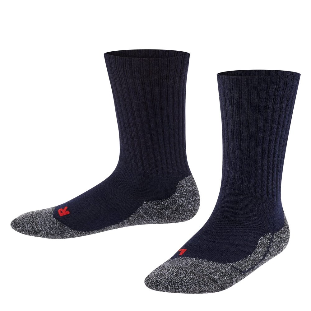 FALKE Unisex Kids Active Warm Hiking Socks, Merino Wool, Blue (Marine 6120), 7-9, 1 Pair