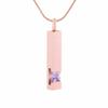 Yinplsmemory Cube Ash Necklace Rose Gold Urn Memorial Ashes Keepsake Pendant Cremation Jewelry (Purple) view 1