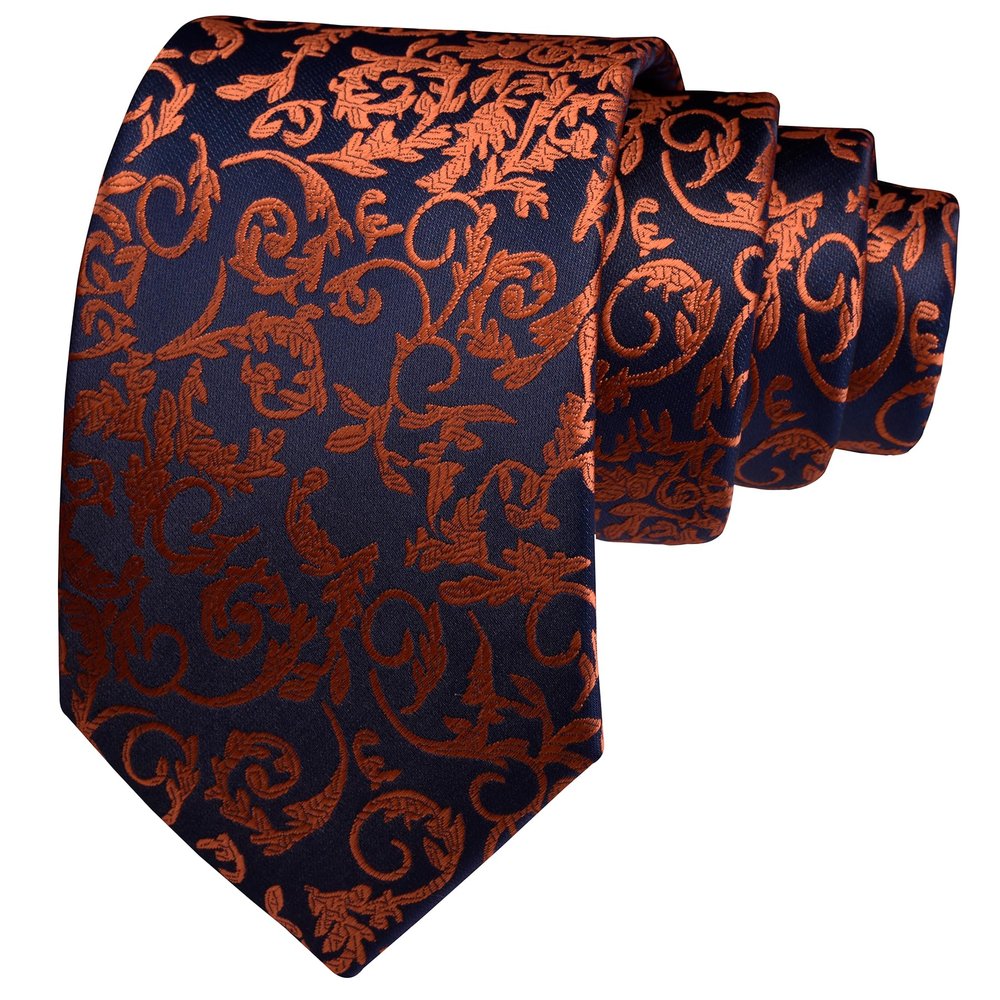 GUSLESON Fashion New 8cm Floral Silk Necktie Mens Wedding Tie (0694-08)