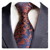 GUSLESON Fashion New 8cm Floral Silk Necktie Mens Wedding Tie (0694-08) view 2