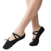 Nexete Toddler Kid Girl Classic #1 Canvas Ballet Dance Split-Sole Slipper Shoes (Little Kid 2 M, Black) view 2