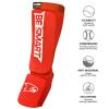 Kids Shin Instep Pads MMA Leg Foot Guards Muay Thai Kick Boxing Guard Protector (Red, XXXS (3 to 8 Years)) view 2