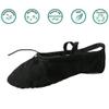 Nexete Toddler Kid Girl Classic #1 Canvas Ballet Dance Split-Sole Slipper Shoes (Toddler 7 M,Black) view 4