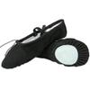 Nexete Toddler Kid Girl Classic #1 Canvas Ballet Dance Split-Sole Slipper Shoes (Little Kid 13 M, Black) view 1