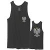 0083. Poland Pride Vintage Style Retro Polish Eagle Flag Polska Soccer Men's Tank Top (Charcoal, X-Large) view 1