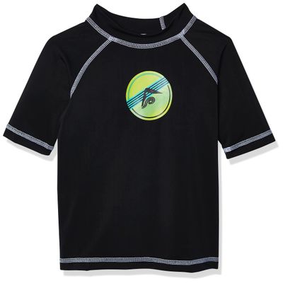 Kanu Surf Toddler Boys Paradise UPF 50+ Sun Protective Rashguard, Echelon Black, 4T