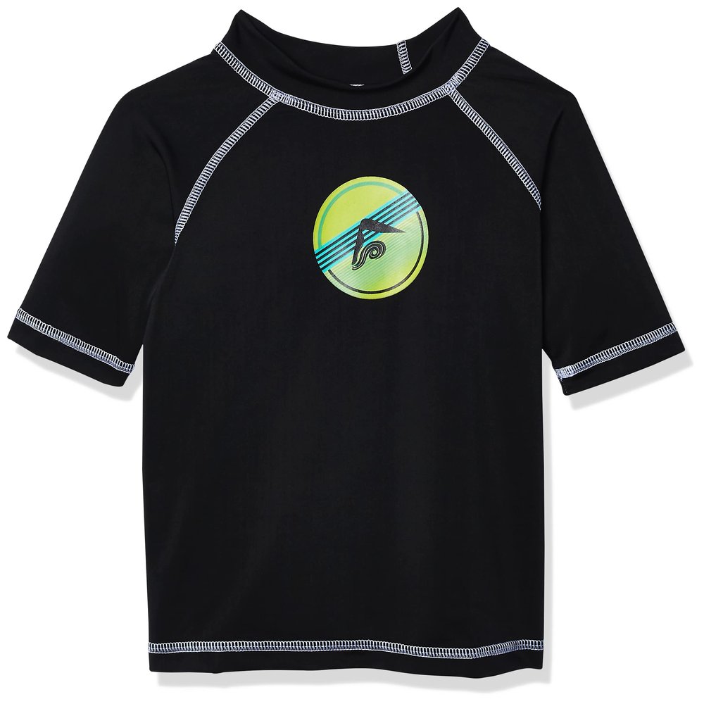 Kanu Surf Toddler Boys Paradise UPF 50+ Sun Protective Rashguard, Echelon Black, 4T