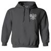 0083. Poland Pride Vintage Style Retro Polish Eagle Flag Polska Soccer Sweatshirt Pullover Hoodie (Characoal, Medium) Charcoal view 2