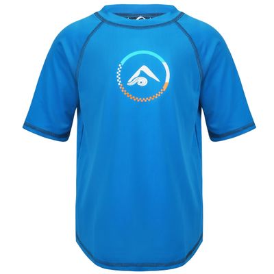 Kanu Surf Big Boys Haywire UPF 50+ Sun Protective Rashguard Swim Shirt, Haywire Royal, Medium (10)