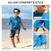 Kanu Surf Big Boys Haywire UPF 50+ Sun Protective Rashguard Swim Shirt, Haywire Royal, Medium (10) view 3