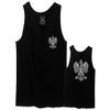 0083. Poland Pride Vintage Style Retro Polish Eagle Flag Polska Soccer Men's Tank Top (Black, Medium) view 1
