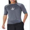 Kanu Surf Men's Mercury UPF 50+ Short Sleeve Sun Protective Rashguard Swim Shirt, Echelon Charcoal, Small view 1