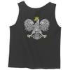 0083. Poland Pride Vintage Style Retro Polish Eagle Flag Polska Soccer Men's Tank Top (Charcoal, Medium) view 3