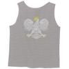 0083. Poland Pride Vintage Style Retro Polish Eagle Flag Polska Soccer Men's Tank Top (Light Gray Medium) view 3