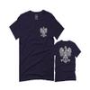 0083. Poland Pride Vintage Style Retro Polish Eagle Flag Polska Soccer for Men T Shirt (Navy Blue, 2X-Large)