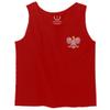 0083. Poland Pride Vintage Style Retro Polish Eagle Flag Polska Soccer Men's Tank Top (Red, Large) view 2