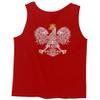 0083. Poland Pride Vintage Style Retro Polish Eagle Flag Polska Soccer Men's Tank Top (Red, Large) view 3