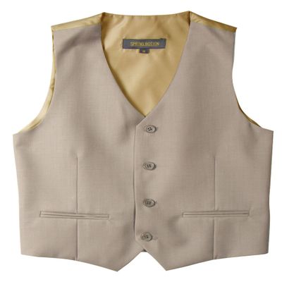 Spring Notion Big Boys' Four Buttons Suit Vest Waistcoat 20 Tan-B