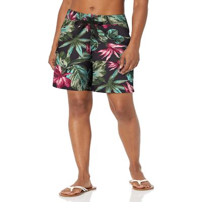 Kanu Surf Women's Marina UPF 50+ Active Swim Board Shorts (Reg & Plus Sizes), Hayley Black, 8