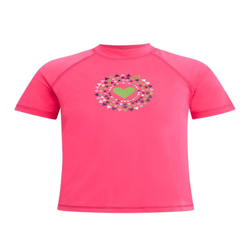 Kanu Surf Big Girls Jade UPF 50+ Sun Protective Rashguard Swim Shirt, Jade Pink, X-Large (14/16)