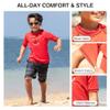 Kanu Surf Big Boys Haywire UPF 50+ Sun Protective Rashguard Swim Shirt, Haywire Red, Small (8) view 3