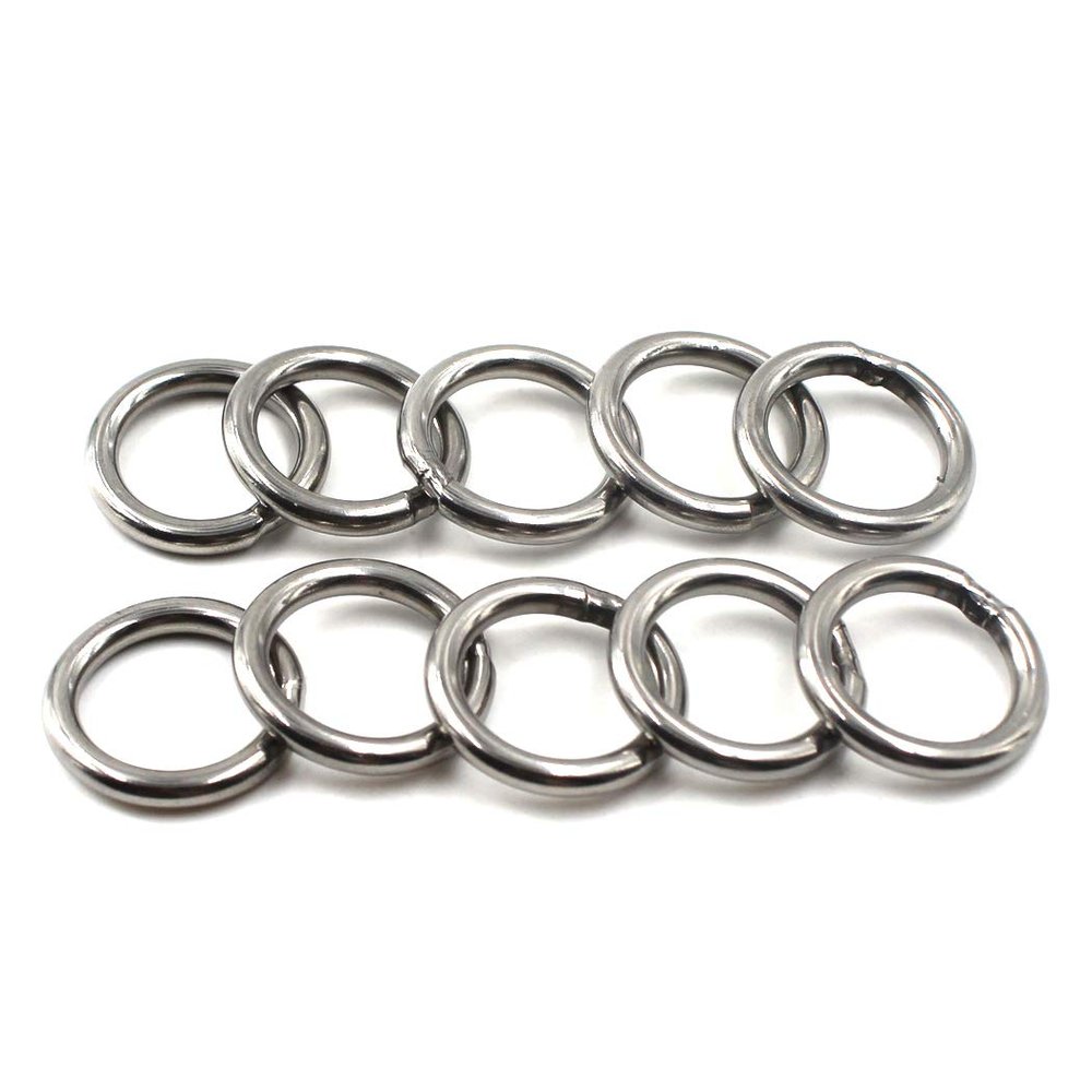 5X50mm 304 Grade Stainless Steel Strapping Welded Round O Rings for Yoga Rings,Dog Chains and Fitness Rings(10PCS)