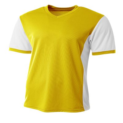 A4 Mens Premier Soccer Jersey, Large, Gold/White